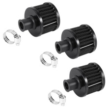 3X Filtro de Ar Frio Filtro de Ar Frio 13Mm Motor do CáRter para Carro Cor: Prata