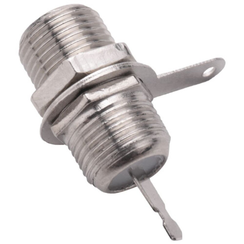 100 Pcs F Type Panel Mounted Socket Female Jack Solder Connector Adapter 2