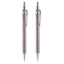2X Metal Mechanical Pencil Press Automatic Pens for Writing Drawing Stationery School Office Supplies:0.5mm