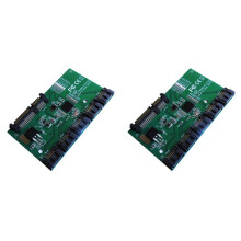 2X Expansion Card 1 Till 5 Portar SATA3.0 Controller Card Moderkort Port Multiplier Riser Card HUB Adapter