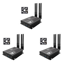 3X M.2 NGFF 4G/5G-Modul auf USB 3.0-Adapter, M2-WLAN-Kartenkonverter, Riser-Board mit Antennenkühler, Lüfter, SIM-Kartensteckplatz