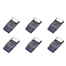 6X Motherboard USB2.0 9Pin zu TYPE-C A-KEY Frontstecker-Konverter USB3.2 TYPE-E-Schnittstellen-Header-Adapter