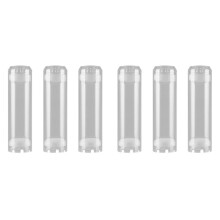 6pcs 10-Inch Reusable Empty Clear Cartridge Water Filter Housing Various Media Refillable