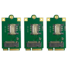 3X 4G 5G M.2-zu-PCIe-Adapter NGFF zu -PCI-E-Adapterplatine mit SIM-Kartensteckplatz für L860-GL DW5820E DW5816E EM7455