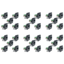 30 Stück RJ45-Buchse, Schraubklemmen-Adapter für Schalttafelmontage, D-Typ RJ45 8P8C-Buchse auf 8-Pin-Klemme