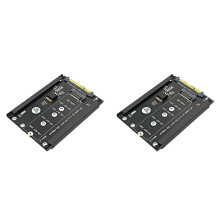 2X M.2 NVME Key M SSD Naar SFF-8639 U.2 Adapter Riser Converter met Framebeugelondersteuning 2230 2242 2260 2280 M.2 SSD