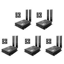 5X M.2 NGFF 4G/5G-Modul auf USB 3.0-Adapter, M2-WLAN-Kartenkonverter, Riser-Board mit Antennenkühler, Lüfter, SIM-Kartensteckplatz