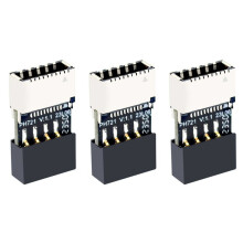 3X Motherboard USB2.0 9Pin to TYPE-E Female Adapter Chassis TYPE-C Socket 9-Pin USB 2.0 Extender Card