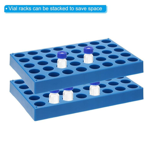 3X Vial Rack for Autosampler Vials, Vial Tray Holder 40-Well Stackable Test Tube Rack Vial Holder 10ml 1