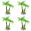 4X Fish Tank Emulational  Coconut Tree Water Plants Decor W Ceramic Base 1