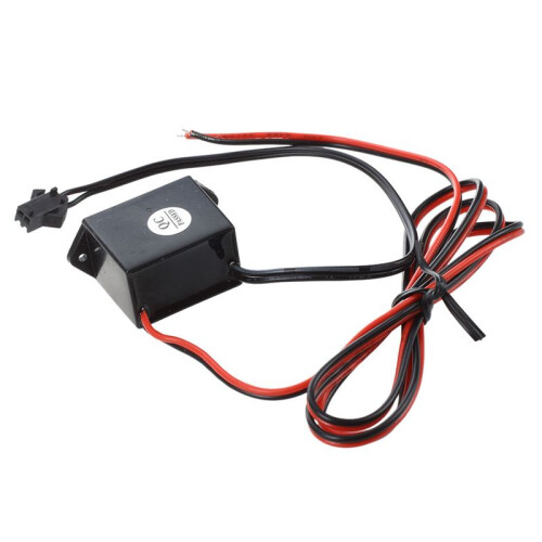 5X Red-Black Cable  12V EL Wire Neon Glow Strip Light Driver Unit Inverter 1