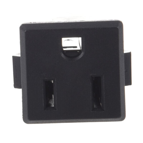 6X AC 125V 15A Panel Mount US Outlet Power Socket Black 1
