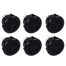 6X Fiche Femelle 5 Broches DIN Adaptateur pour Connecteur de Cable A Clavier Monte sur Panneau