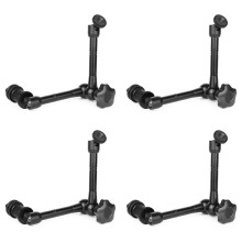 4X Magic Arm 11 Inch Scharnierende Arm Magic Friction met Flitsschoenhouder 1/4Inch Statiefschroef voor DSLR-Cameramonitor LED LCD-Verlichting