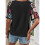 Crochet Short Sleeve Crew Neck Shirt Black M 3