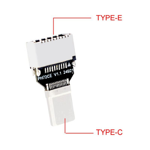 2X USB3.2 Typ-C-Stecker auf Typ-E-Buchse, Adapter, 20 Gbit/S, Computergehäuse-Front-Typ-E-Adapter für die Erweiterung Des Computer-Motherboards 2