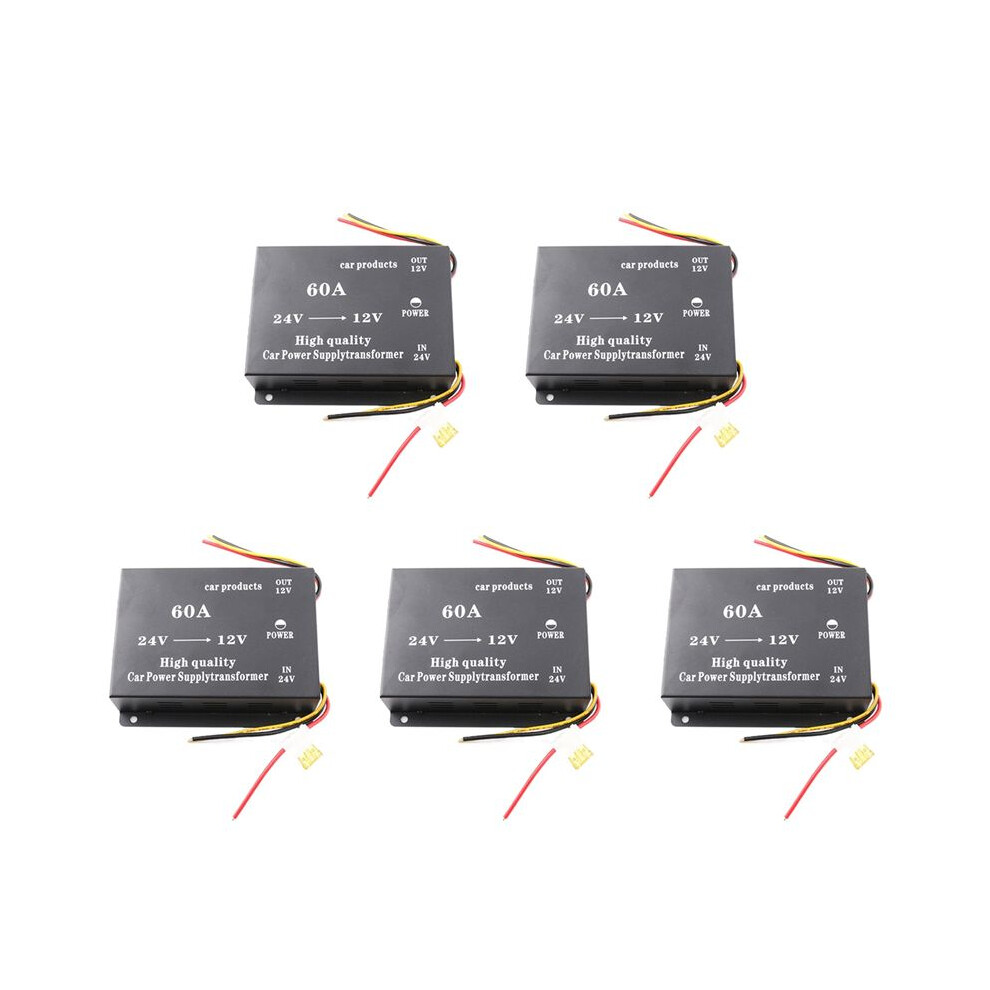 5X Car Truck Sound Power Adapter Reducer 24V To 12V 60A Voltage Reduction Converter 6031760037481