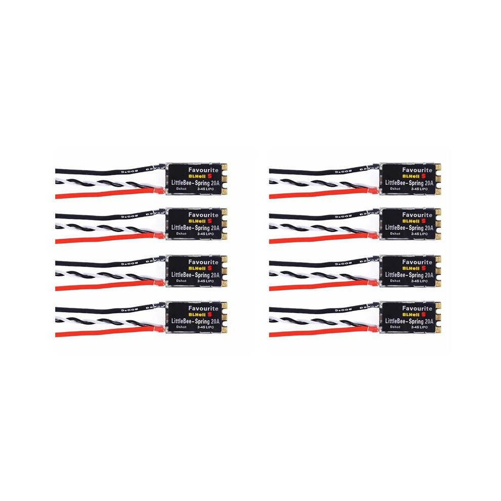 8Pcs 20A Esc Blheli-S Electronic Speed Controller Support Dshot600 For Fpv Rc Drone Multicopter Quadcopter 6032645682604
