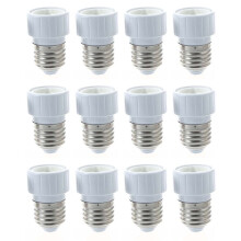 12 X E27 Bis GU10 LED Leuchten Steckdose Adapter Lampe Konverter Weiss