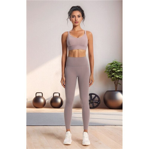 Racerback Sportbeha Grijs Roze L 1