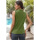 Women'S Solid Color V-Neck Sleeveless Top Green XL 4