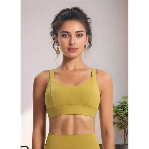 Racerback Sport-BH Gelb Grün L 2