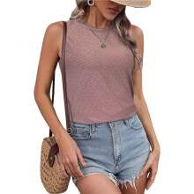 Damen Sommer Casual Rundhals Flügelärmeln Shirts Graurosa S