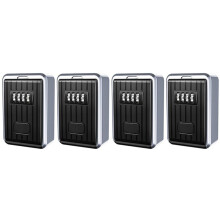 4X Lock Box 4 Digit Combination Waterproof Box Aluminum Alloy Weather Resistant Key Hider
