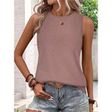 Dames Zomer Casual Ronde Hals Cap Mouw Shirts Grijs Roze XL