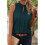 Women'S Solid Color V-Neck Sleeveless Top Dark Green M 4