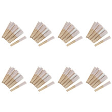80 Teile 21 cm Weisse Farbe Stoff Hand Fan, Seide Hand Fan Hochzeit Foerderung Gunsten