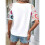 Crochet Short Sleeve Crew Neck Shirt White L 3