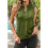 Women'S Solid Color V-Neck Sleeveless Top Green XL 3