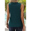 Women'S Solid Color V-Neck Sleeveless Top Dark Green XL 5
