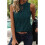 Women'S Solid Color V-Neck Sleeveless Top Dark Green XL 2