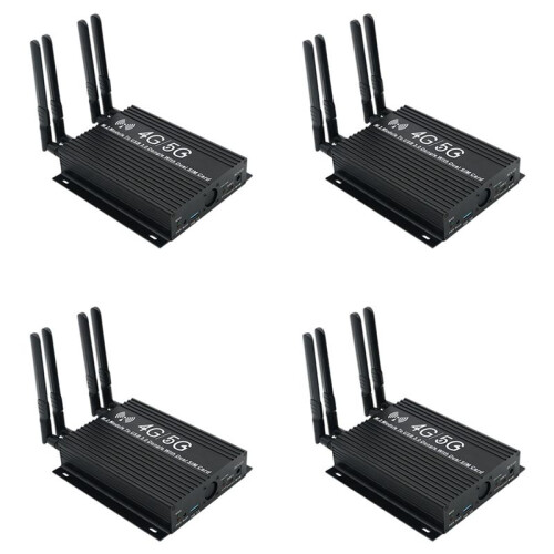 4X NGFF(M.2) 4G/5G-Module Naar USB 3.0-Adapter met Koelventilator/Dubbele Simkaartsleuf en Hulpvoeding