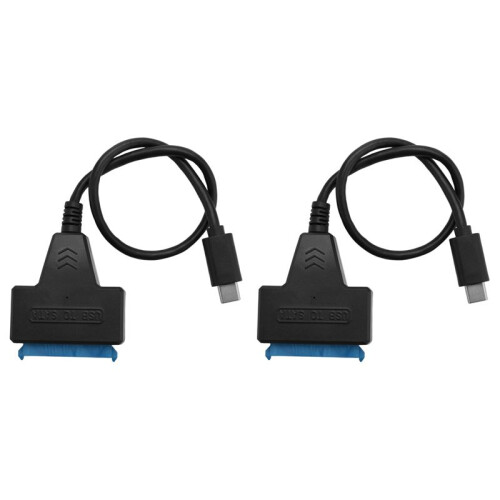 2X USB 3.1 Type C (USB C / for  3 Compatible) to  III 2.5in Hard Drive Adapter