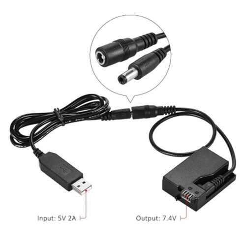 4X DR-E8 Dummy Battery with  Power Bank USB Adapter Cable Replacement for LP-E8 for   550D 600D 650D 700D 2