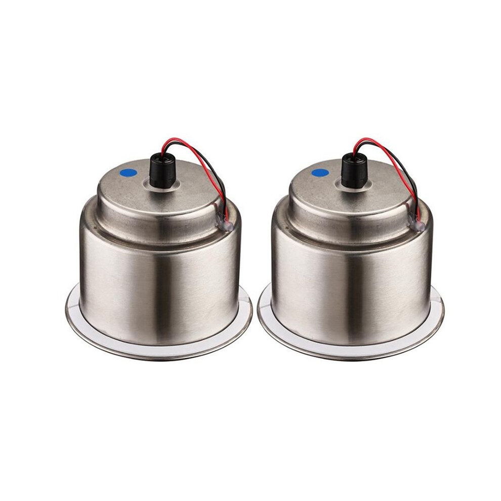 2X Led Drink Holder Led Recessed Stainless Steel Cup Drink Holder Cup Shape For Car Marine Boat Light 6132570308690