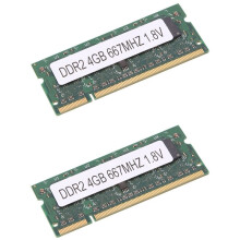 2X Mémoire Ram pour Ordinateur Portable DDR2 4 Go 667 Mhz PC2 5300 SODIMM 1,8 V 200 Broches pour Mémoire pour Ordinateur Portable