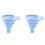 2X Novelty Silicone Folding Funnel Telescopic Long Collapsible Style Funnels 1