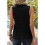 Women'S Solid Color V-Neck Sleeveless Top Black XL 5