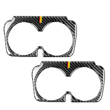 2X GuarniçãO da Tampa Do Suporte Do Copo de água de Controle Central Do Carro de Fibra de Carbono para - C GLC e Classe W205 X253 W213