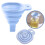 2X Novelty Silicone Folding Funnel Telescopic Long Collapsible Style Funnels 2