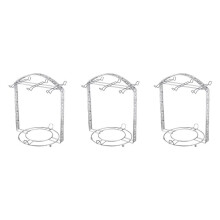 3X Versilbert Kaffee Tasse Kochfeld Tasse Geschirr Halter Kann Die Meisten 6 Tassen und Untertassen Metall Ständer Halter Hängen