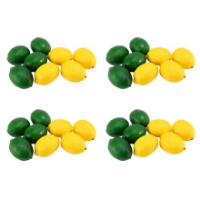 32 Pack Artificial Fake Lemons Limes Fruit for Vase Filler Home Kitchen Party Decoration, Yellow and Green