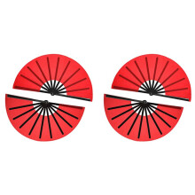 4 Stücke Große Falt Fächer Nylon Tuch Handhalt Falt Fächer Chinesischen Kung Fu Tai Fan Dekoration Falten Hand Fächer für Party Gefälligkeiten