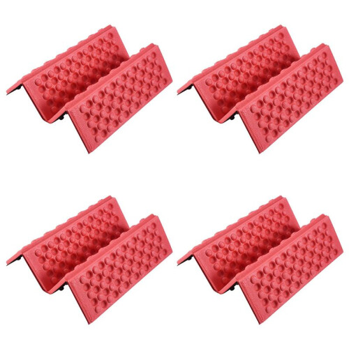 4X Personalized Folding Foam Waterproof  Pad Chair Cushion Red+Black
