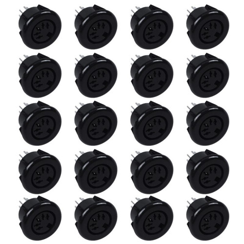 20X Female 5 Pin DIN Plug Panel Mounted Keyboard Cable Connector Adapter