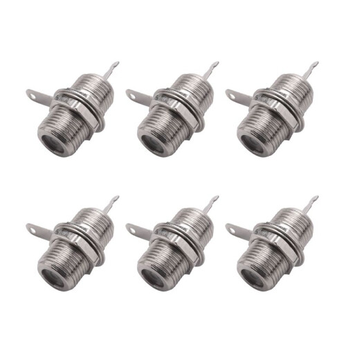 30 Pcs F Type Panel Mounted Socket Female Jack Solder Connector Adapter